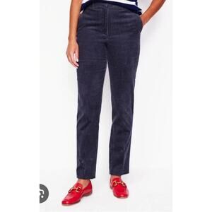 Boden Knew Cord Pants Navy Corduroy Trousers Women 10 Dark Blue Pants